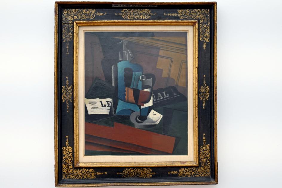 Juan Gris (1911–1926), Syphon, Glas und Zeitung, Köln, Museum Ludwig, 02.31, 1916