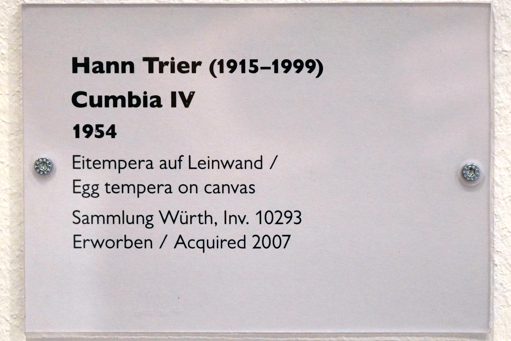 Hann Trier (1954), Cumbia IV, Schwäbisch Hall, Kunsthalle Würth, Ausstellung "Sport, Spaß und Spiel" vom 13.12.2021 - 26.02.2023, Untergeschoß, 1954, Bild 2/2