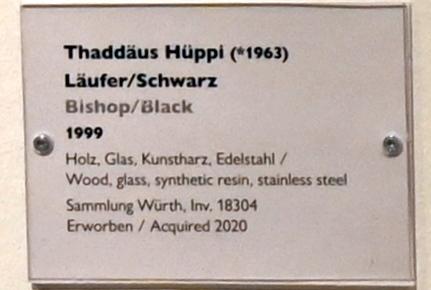 Thaddäus Hüppi (1999–2000), Läufer/Schwarz, Schwäbisch Hall, Kunsthalle Würth, Ausstellung "Sport, Spaß und Spiel" vom 13.12.2021 - 26.02.2023, Untergeschoß, 1999, Bild 2/2