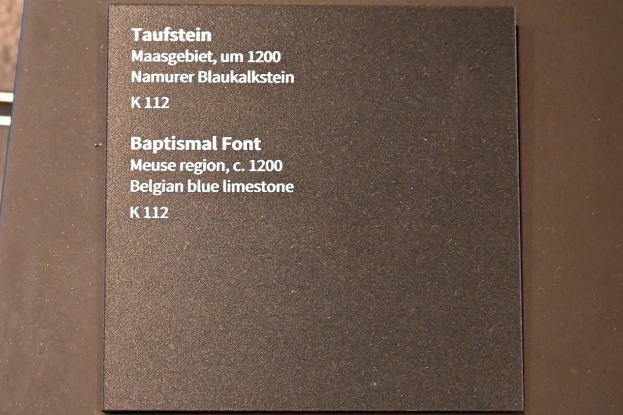 Taufstein, Köln, Museum Schnütgen, Saal 2, um 1200, Bild 3/3