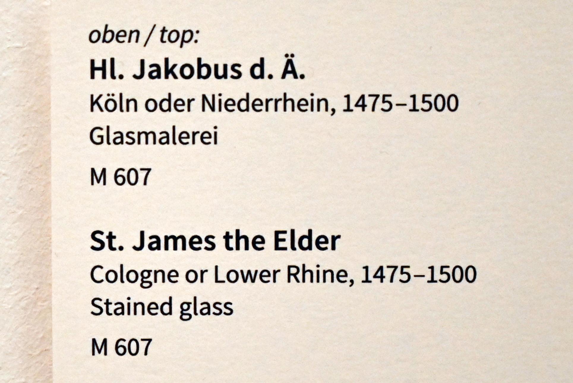 Hl. Jakobus d. Ä., Köln, Museum Schnütgen, Saal 2, 1475&ndash;1500, Bild 2/2