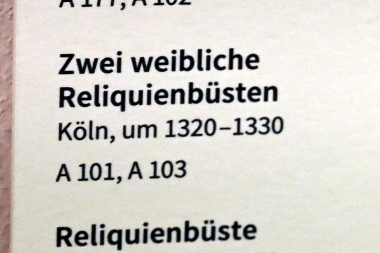 Weibliche Reliquienbüste, Köln, Museum Schnütgen, Saal 10, um 1320&ndash;1330, Bild 2/2