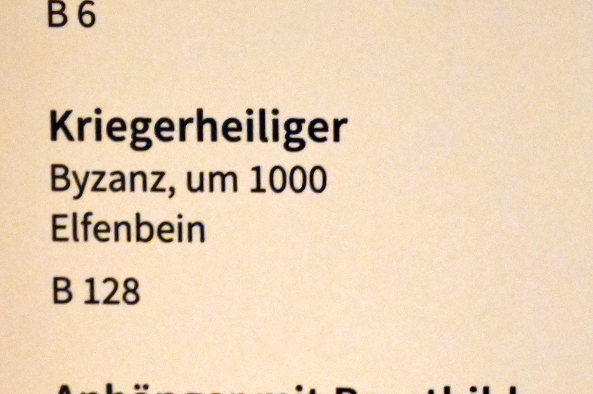 Kriegerheiliger, Köln, Museum Schnütgen, Saal 11, um 1000, Bild 2/2