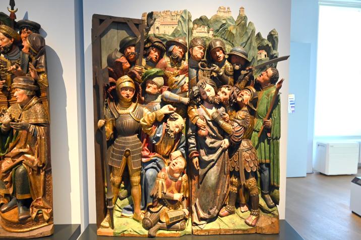 Nikolaus Weckmann (Werkstatt) (1510–1523), Christus wird gefangen genommen, Zwiefalten, ehemalige Benediktinerabtei, heute psychiatrische Klinik, jetzt Stuttgart, Landesmuseum Württemberg, Mittelalter, um 1520