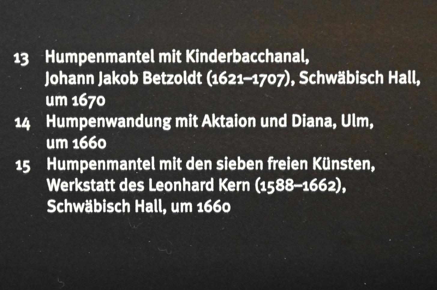 Humpenwandung mit Aktaion und Diana, Stuttgart, Landesmuseum Württemberg, Kunstkammer, um 1660, Bild 2/2