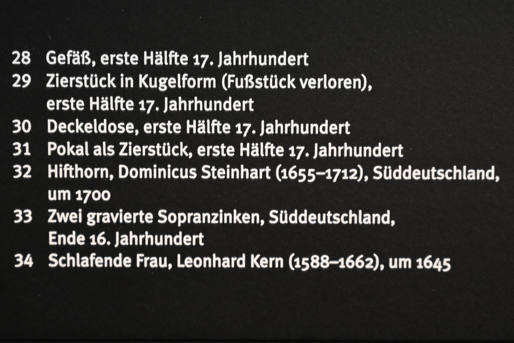 Dominicus Stainhart (1700), Hifthorn, Stuttgart, Landesmuseum Württemberg, Kunstkammer, um 1700, Bild 2/2