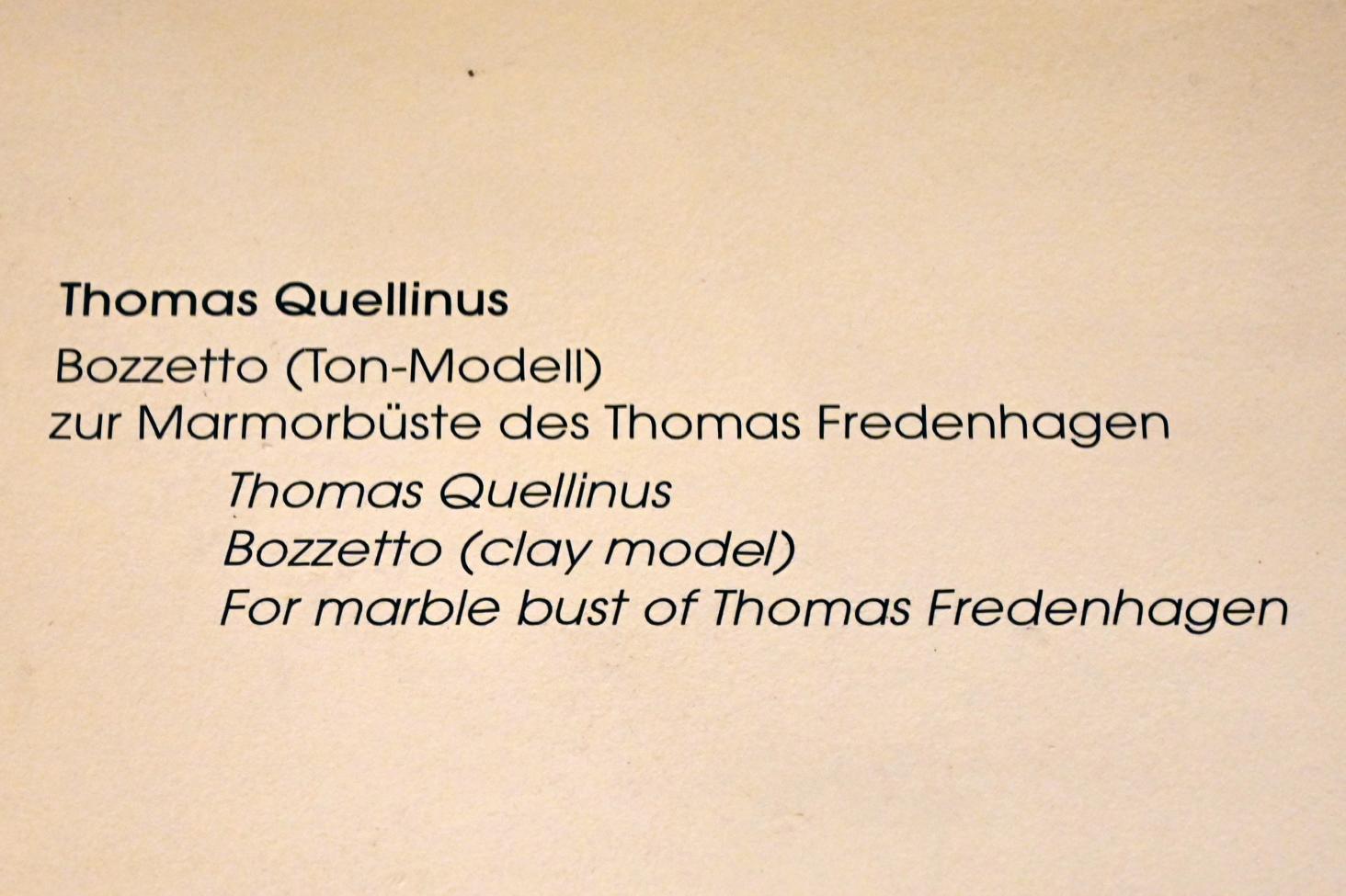 Thomas Quellinus (1697), Bozzetto zur Marmorbüste des Thomas Fredenhagen, Lübeck, St. Annen-Museum, Obergeschoß, Saal 14, Undatiert, Bild 3/3