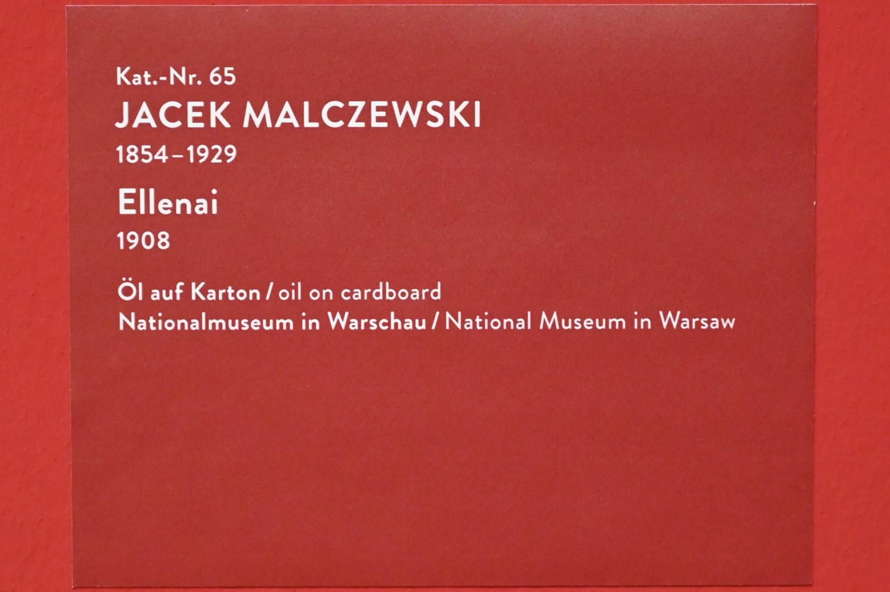 Jacek Malczewski (1876&ndash;1917), Ellenai, München, Kunsthalle, Ausstellung "Polnischer Symbolismus um 1900" vom 25.03.-07.08.2022, Saal 6 - Mythen, 1908, Bild 2/2
