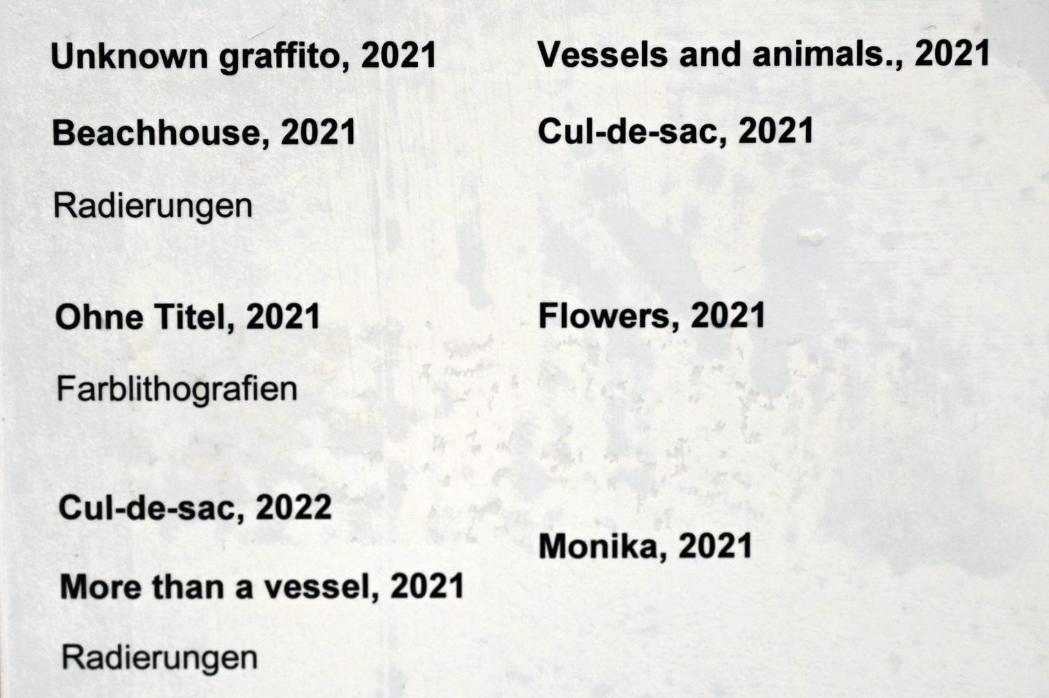 Verena Issel (2021&ndash;2022), Ohne Titel, Neumarkt in der Oberpfalz, Museum Lothar Fischer, Ausstellung "VERENA ISSEL" vom 26.06.-09.10.2022, Raum 3, 2021, Bild 2/2