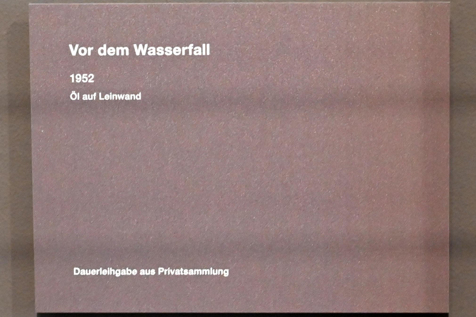 Max Pechstein (1895&ndash;1953), Vor dem Wasserfall, Zwickau, Kunstsammlungen, Max-Pechstein-Museum - Saal 4, 1952, Bild 2/2