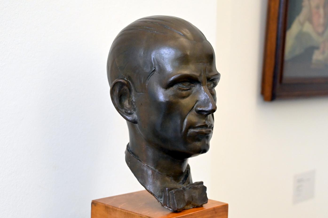 Eugen Hoffmann (1925&ndash;1949), Porträtkopf Otto Dix, Zwickau, Kunstsammlungen, Aufbruch in die Moderne, um 1925, Bild 2/4