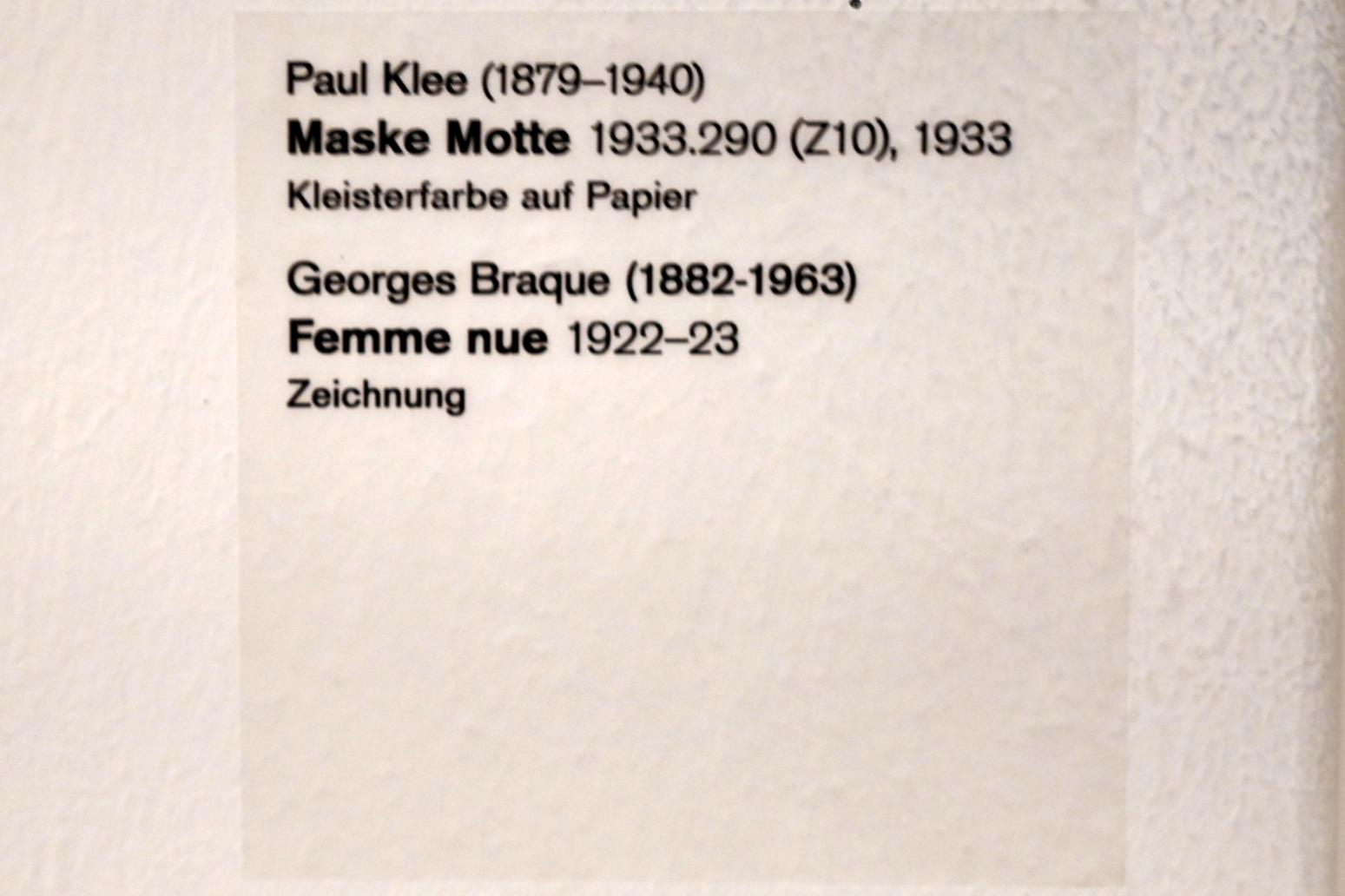 Georges Braque (1906&ndash;1956), Femme nue, Ulm, Museum Ulm, Saal 4, 1922&ndash;1923, Bild 2/2