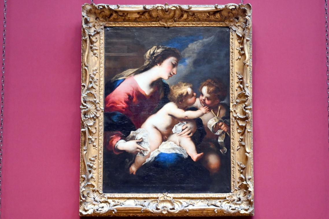 Valerio Castello (1650&ndash;1654), Maria mit Kind und dem Johannesknaben, London, National Gallery, Saal 32, um 1650