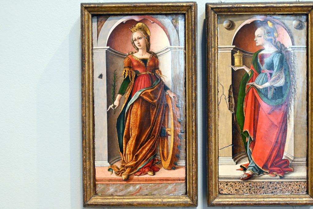 Carlo Crivelli (1472–1492), Heilige Katharina von Alexandrien, London, National Gallery, Saal 54, um 1491–1494