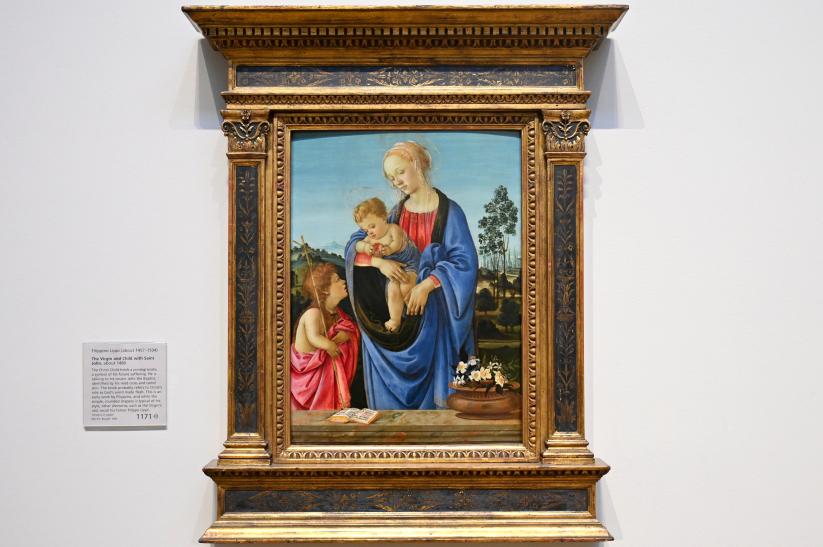 Filippino Lippi (1473–1500), Maria mit Kind und dem Johannesknaben, London, National Gallery, Saal 59, um 1480