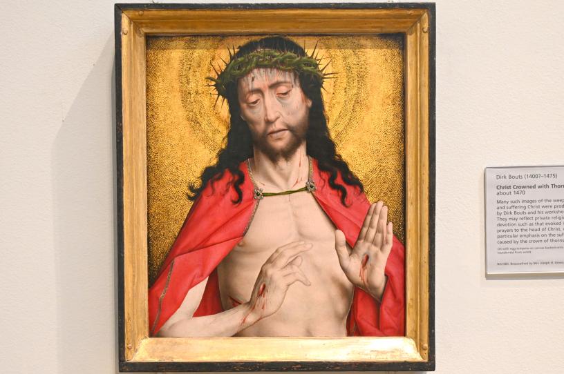 Dieric Bouts d.Ä. (1455–1475), Christus mit der Dornenkrone, London, National Gallery, Saal 63, um 1470