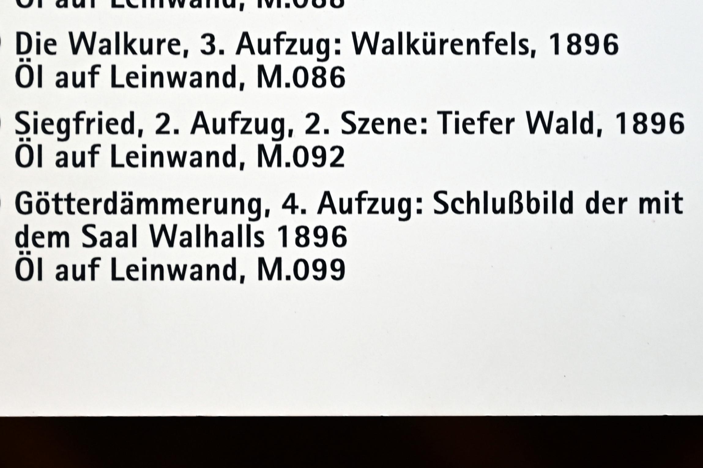 Max Brückner (1896&ndash;1910), Bühnenbildentwürfe zur Aufführung des "Ring des Nibelungen" 1896 in Bayreuth, Coburg, Kunstsammlungen der Veste Coburg, Rauchzimmer, 1896, Bild 3/3