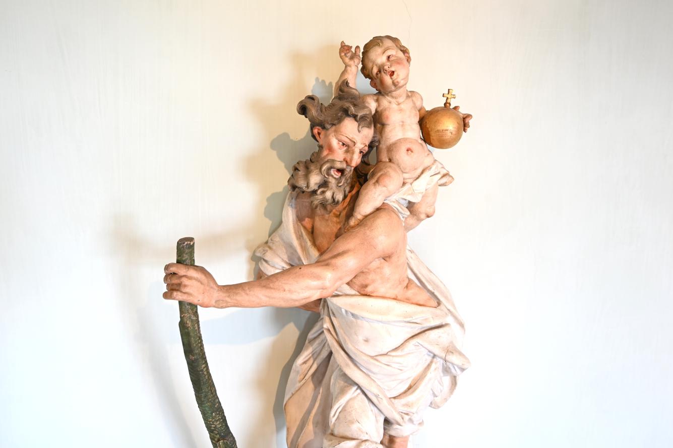 Joseph Anton Feuchtmayer (1718&ndash;1770), Heiliger Christophorus, Überlingen, Städtisches Museum, Kleiner Barocksaal, um 1750, Bild 2/3