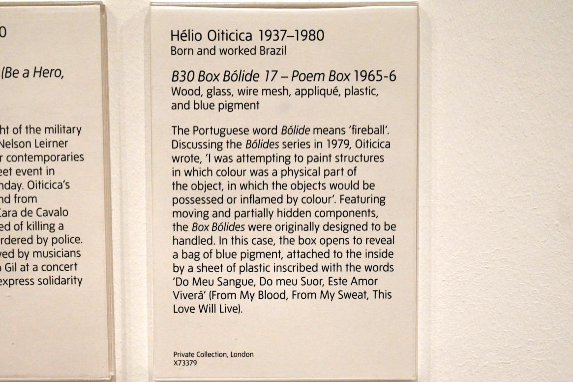 Hélio Oiticica (1957&ndash;1968), Box Bólide 17 - Poem Box, London, Tate Gallery of Modern Art (Tate Modern), Artist and Society 2, 1965, Bild 4/4