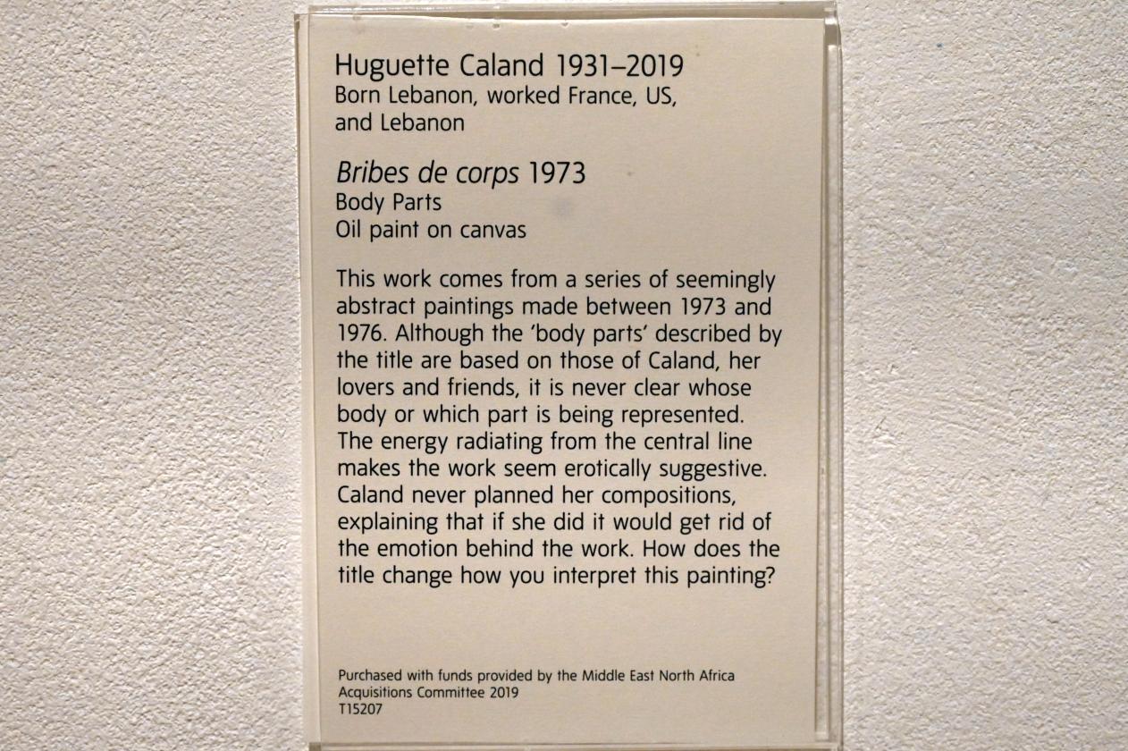 Huguette Caland (1971&ndash;1973), Körperteile, London, Tate Gallery of Modern Art (Tate Modern), In the Studio 3, 1973, Bild 2/2