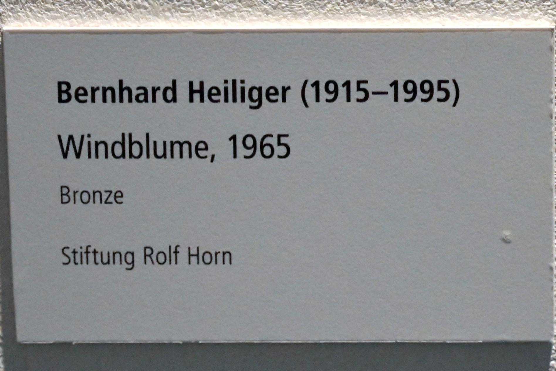 Bernhard Heiliger (1965–1983), Windblume, Schleswig, Landesmuseum für Kunst und Kulturgeschichte, Galerie der Klassischen Moderne, 1965, Bild 4/4