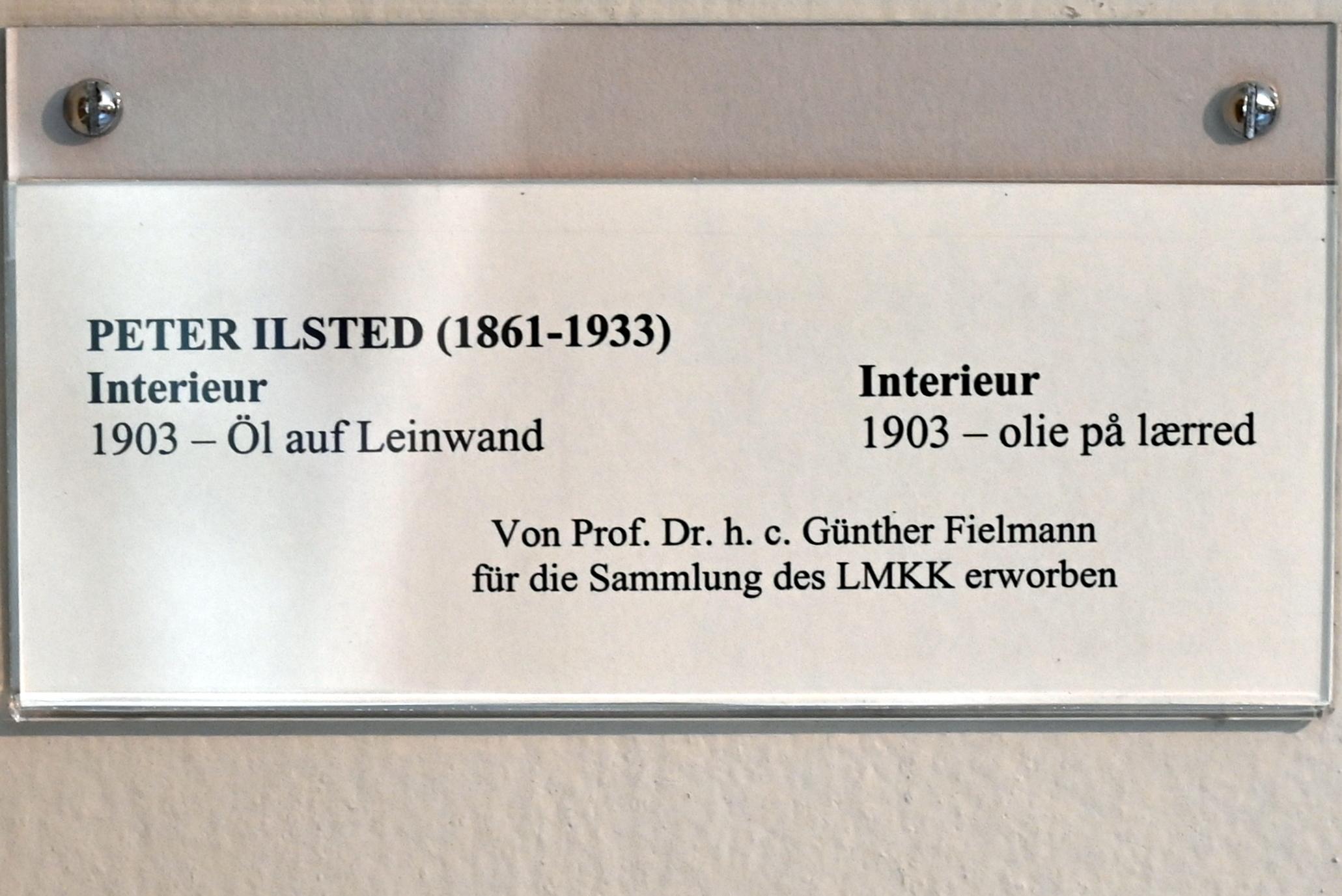 Peter Ilsted (1903&ndash;1906), Interieur, Schleswig, Landesmuseum für Kunst und Kulturgeschichte, Jugendstil, 1903, Bild 2/2
