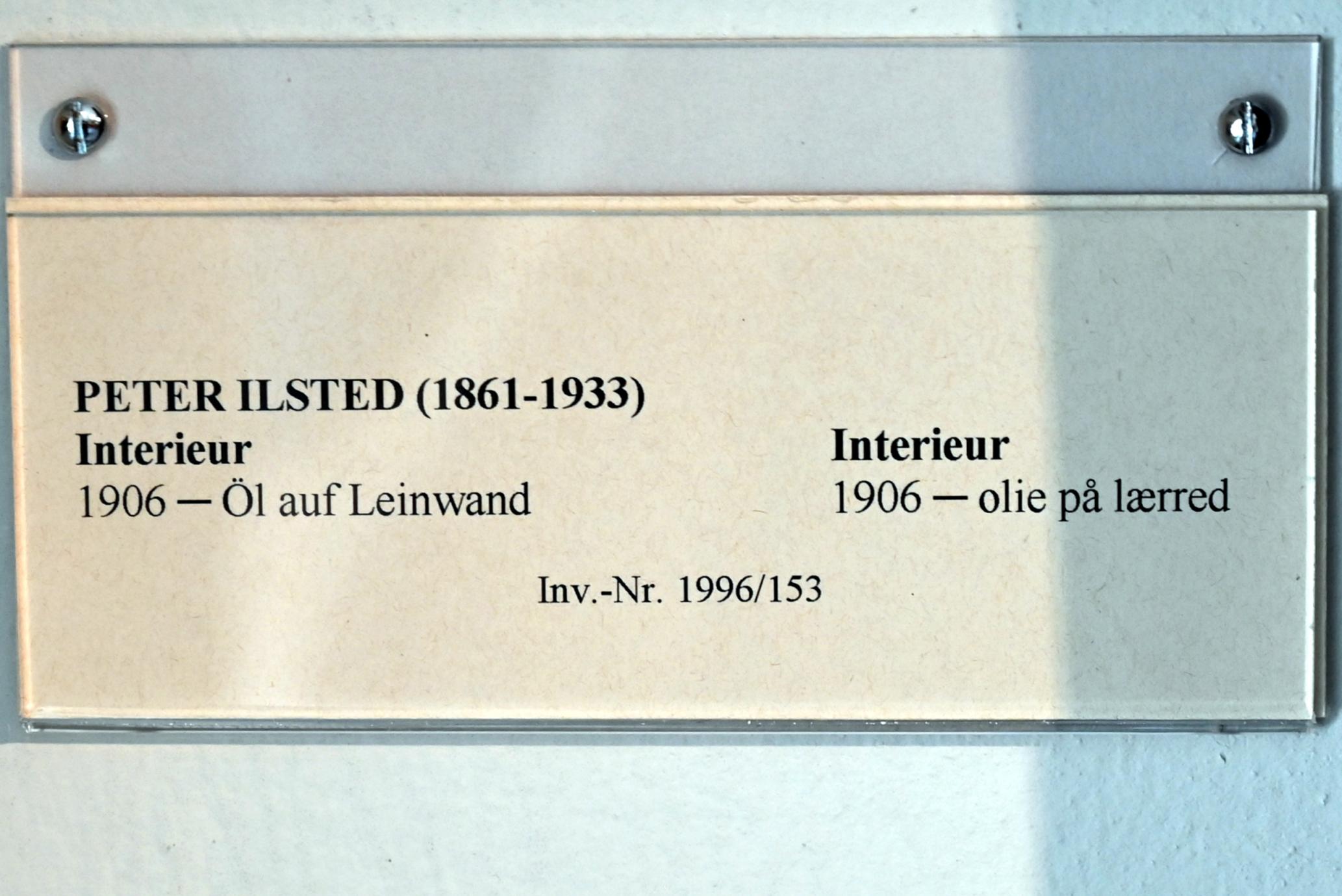 Peter Ilsted (1903&ndash;1906), Interieur, Schleswig, Landesmuseum für Kunst und Kulturgeschichte, Jugendstil, 1906, Bild 2/2