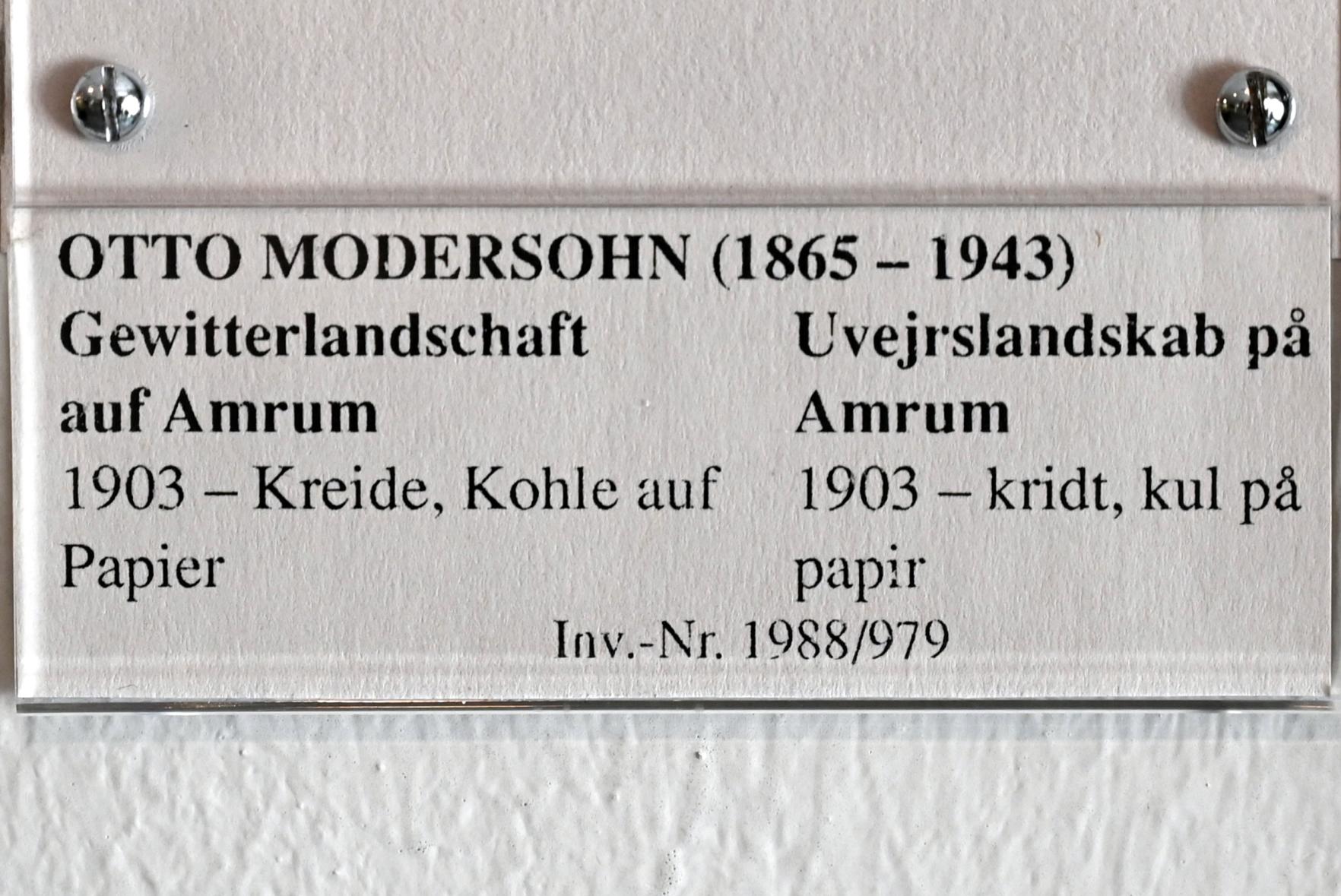 Otto Modersohn (1903), Gewitterlandschaft auf Amrum, Schleswig, Landesmuseum für Kunst und Kulturgeschichte, Jugendstil, 1903, Bild 3/3