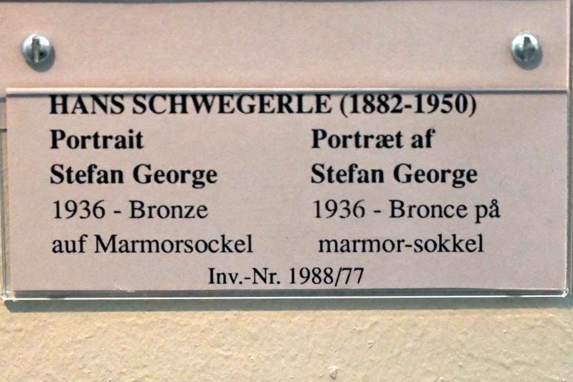 Hans Schwegerle (1906–1936), Portrait Stefan George, Schleswig, Landesmuseum für Kunst und Kulturgeschichte, Jugendstil, 1936, Bild 3/3