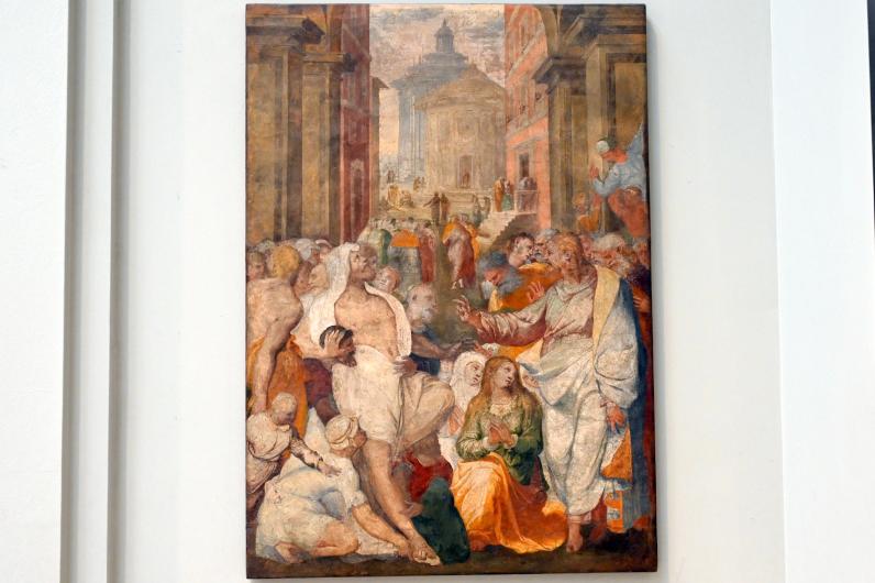 Perino del Vaga (Pietro Buonaccorsi) (1525&ndash;1539), Auferweckung des Lazarus, Rom, Kirche Santissima Trinità dei Monti, jetzt London, Victoria and Albert Museum, 0. Etage, Mittelalter und Renaissance, um 1538&ndash;1540