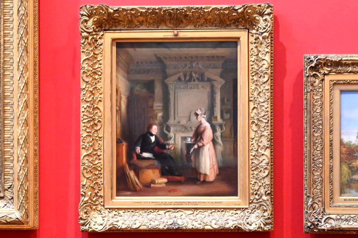 William Mulready (1816–1858), Interieur mit einem Porträt von John Sheepshanks, London, Victoria and Albert Museum, 2. Etage, Paintings, 1832–1834