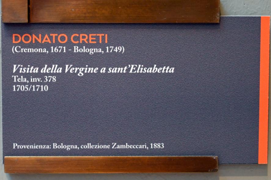 Donato Creti (1707–1729), Mariä Heimsuchung, Bologna, Pinacoteca Nazionale, Saal 30, 1705–1710, Bild 2/2