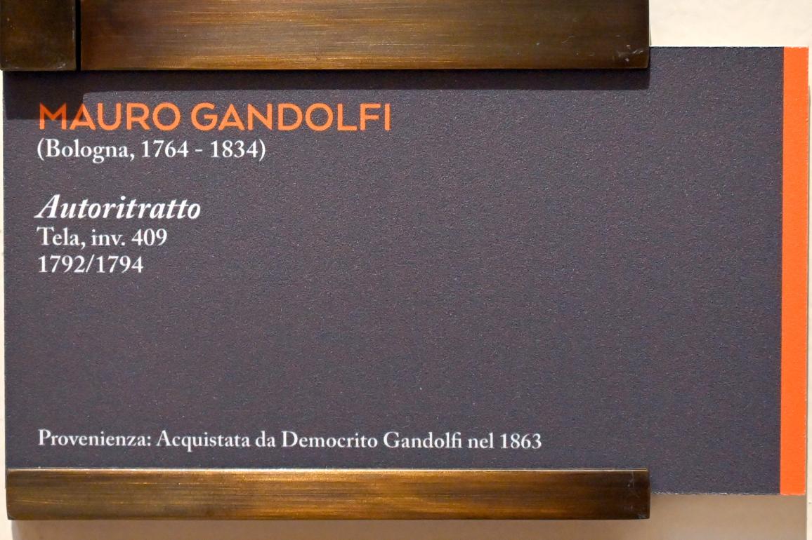 Mauro Gandolfi (1793), Selbstporträt, Bologna, Pinacoteca Nazionale, Saal 28, 1792&ndash;1794, Bild 2/2