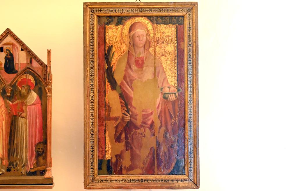Antonio di Guido Alberti da Ferrara (1412&ndash;1438), Heilige Agathe, Urbino, chiesa di Sant'Agata, jetzt Urbino, Galleria Nazionale delle Marche, Saal 6, um 1437&ndash;1439