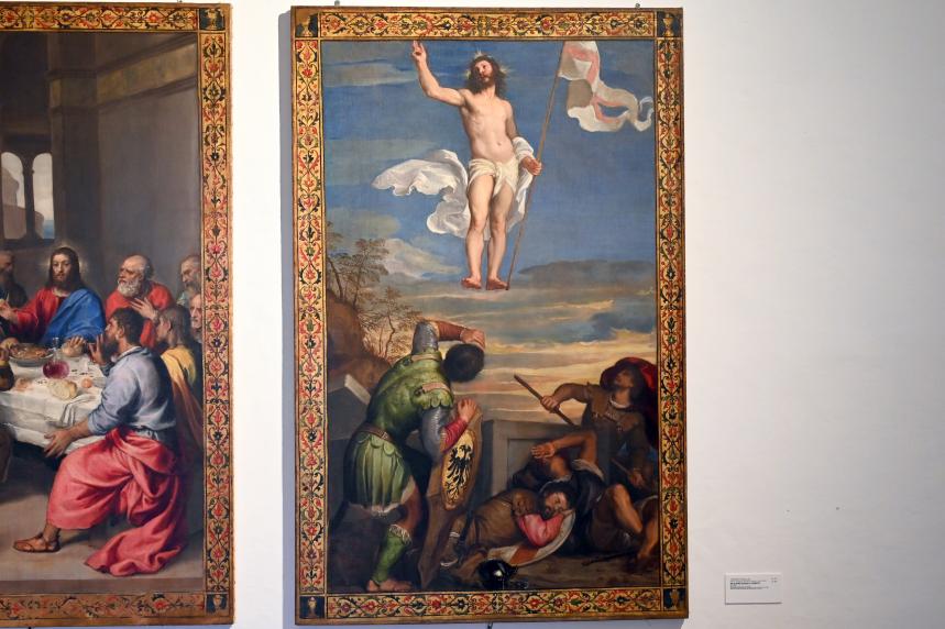 Tiziano Vecellio (Tizian) (1509–1575), Auferstehung Christi, Urbino, Chiesa della confraternita del Corpus Domini, jetzt Urbino, Galleria Nazionale delle Marche, Saal 15, 1542–1544
