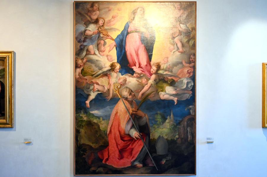Antonio Viviani (il Sordo di Urbino) (1600–1613), Die Jungfrau erscheint dem heiligen Donatus, Urbino, chiesa di San Donato fuori le Mura, jetzt Urbino, Diözesanmuseum Albani, Saal 6, Undatiert