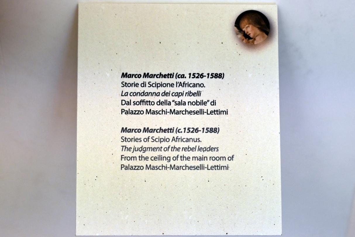 Marco Marchetti (Undatiert), Scipios Verurteilung der Rebellenführer, Rimini, Palazzo Maschi-Marcheselli-Lettimi, jetzt Rimini, Stadtmuseum, Obergeschoss Saal 6, Undatiert, Bild 2/2