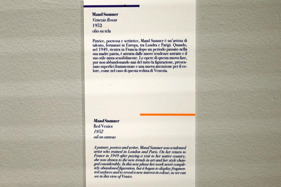 Maud Sumner (1936&ndash;1952), Rotes Venedig, Ancona, Pinacoteca civica Francesco Podesti, 2. Obergeschoss Saal 2, 1952, Bild 2/2