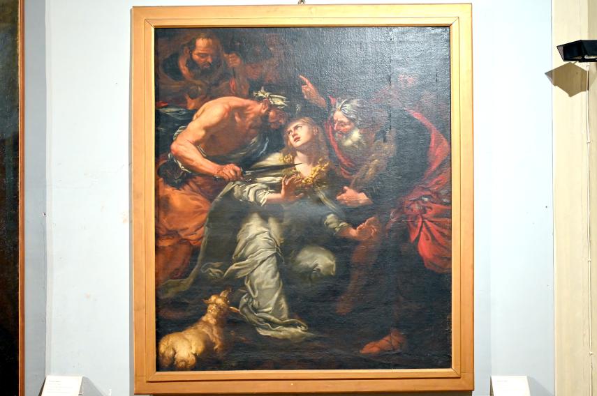 Giovanni Battista Langetti (Undatiert), Martyrium der heiligen Agnes, Jesi, Städtische Kunstgalerie, Saal 7, Undatiert