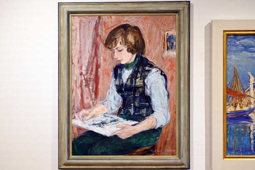Magda Bittner-Simmet (1955–1967), Zeichnendes Mädchen, Erding, Museum Erding, Erdinger Künstler, 1955