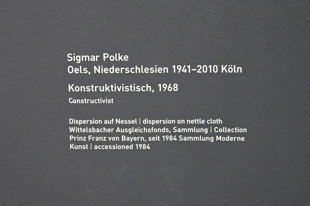 Sigmar Polke (1964&ndash;1994), Konstruktivistisch, München, Pinakothek der Moderne, Saal 30 2022, 1968, Bild 2/2