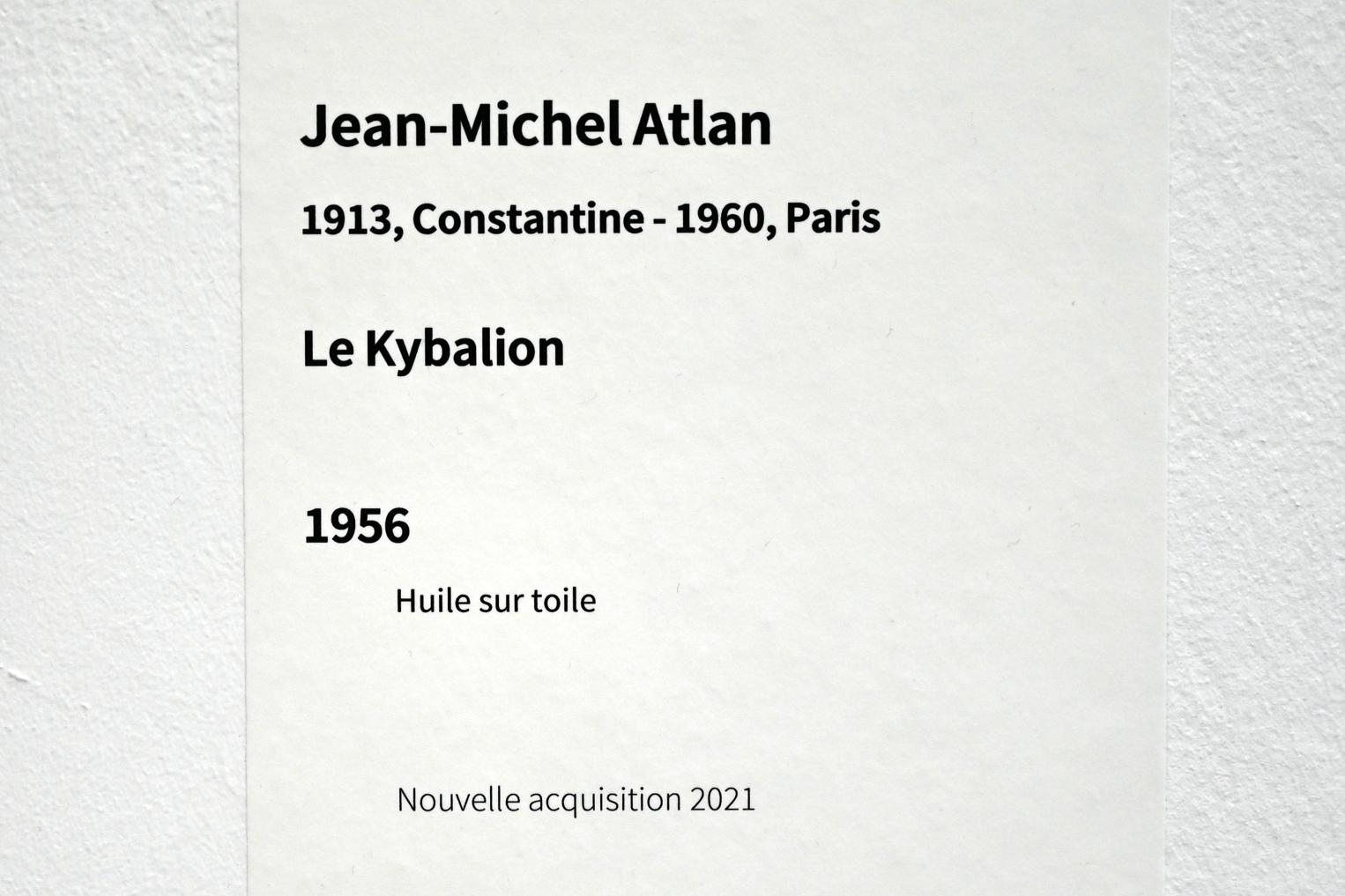 Jean-Michel Atlan (1946&ndash;1956), Das Kybalion, Paris, Musée d’art moderne de la Ville de Paris, Saal 7, 1956, Bild 2/2