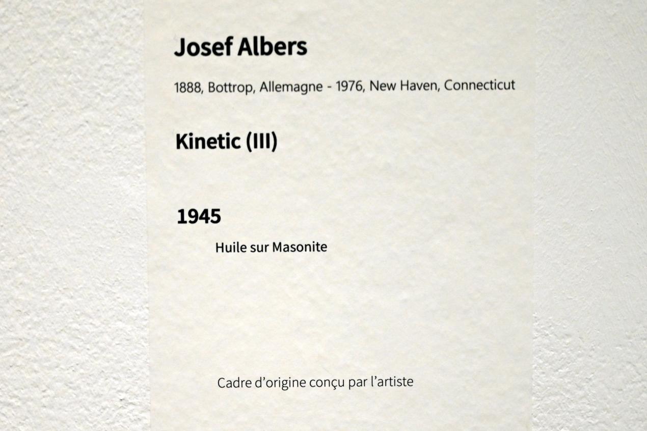 Josef Albers (1927&ndash;1967), Kinetik (III), Paris, Musée d’art moderne de la Ville de Paris, Saal 12, 1945, Bild 2/2