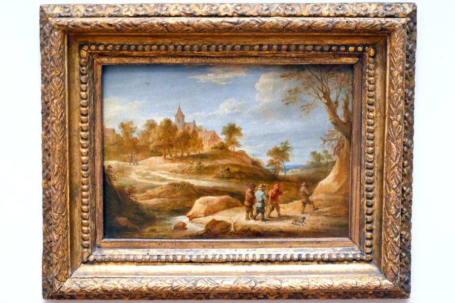 David Teniers der Jüngere (1633&ndash;1682), Landschaft mit einer Kirche auf einem Hügel, Paris, Musée du Louvre, Saal 857, um 1640&ndash;1660