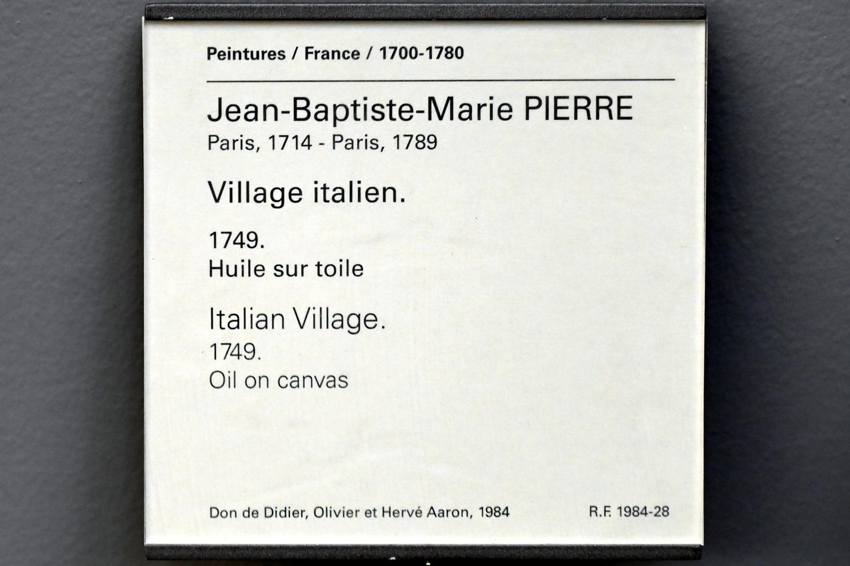 Jean-Baptiste-Marie Pierre (1740&ndash;1749), Italienisches Dorf, Paris, Musée du Louvre, Saal 929, 1749, Bild 2/2