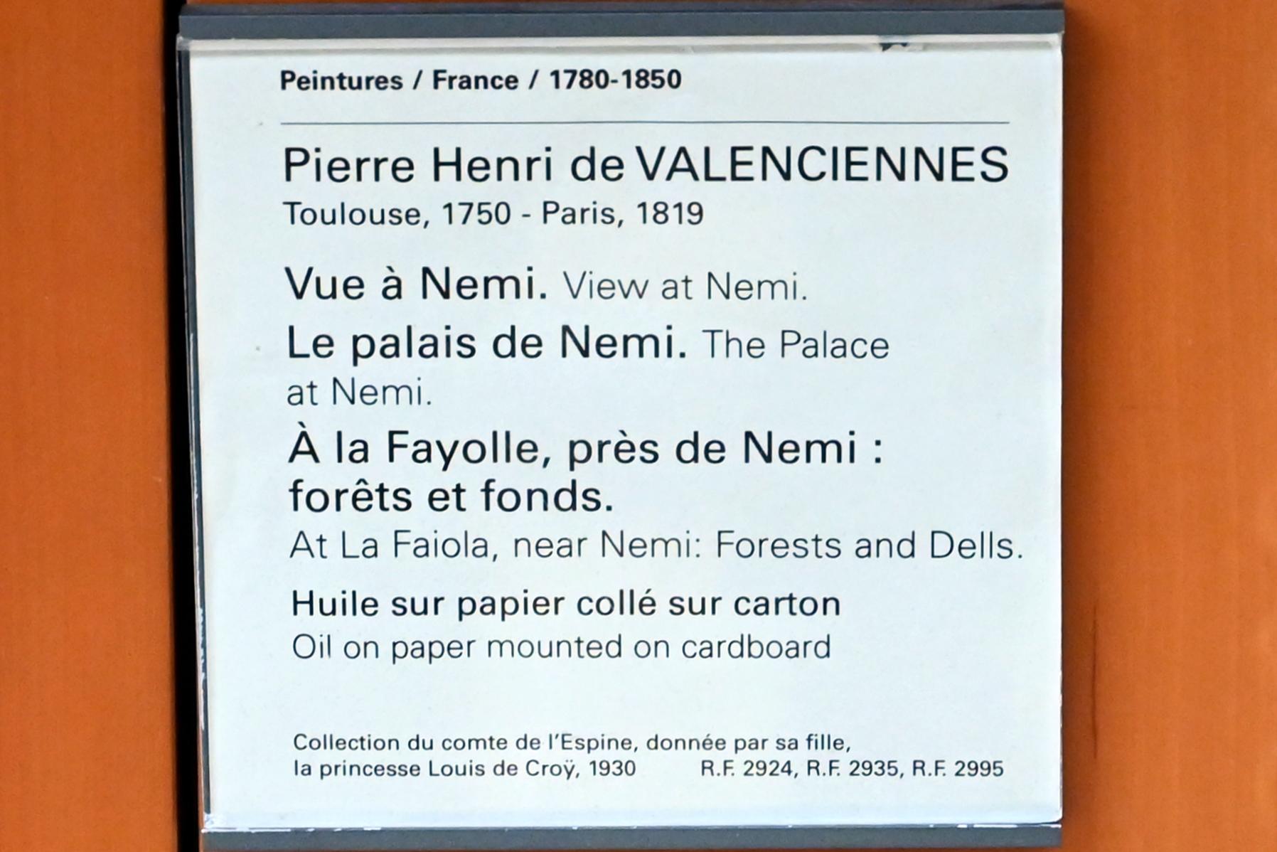 Pierre-Henri de Valenciennes (1780&ndash;1786), Der Palast in Nemi, Paris, Musée du Louvre, Saal 936, um 1780, Bild 2/2