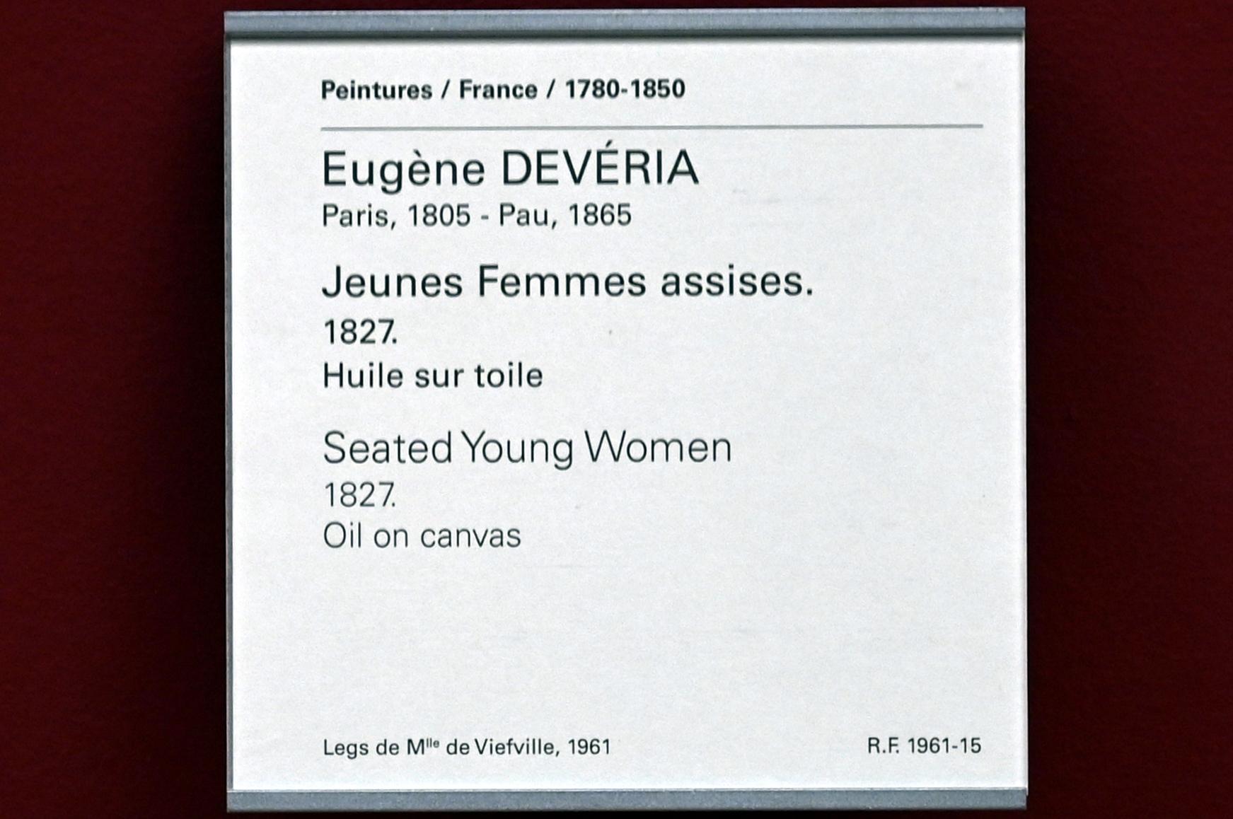 Eugène Devéria (1826&ndash;1827), Sitzende junge Frauen, Paris, Musée du Louvre, Saal 942, 1827, Bild 2/2