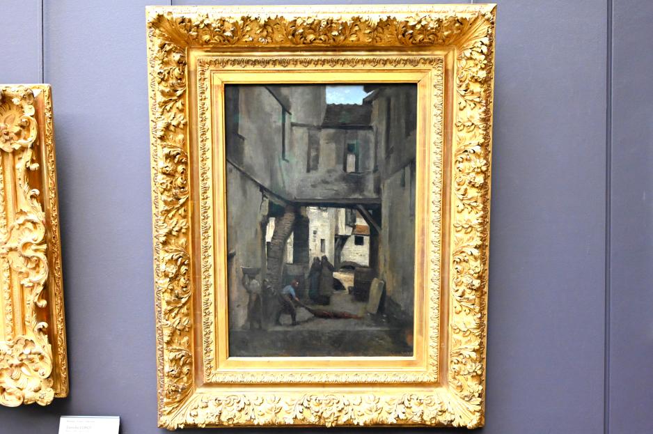 Jean-Baptiste Camille Corot (1823–1874), Die Gerbereien von Mantes bei Paris, Paris, Musée du Louvre, Saal 949, 1873