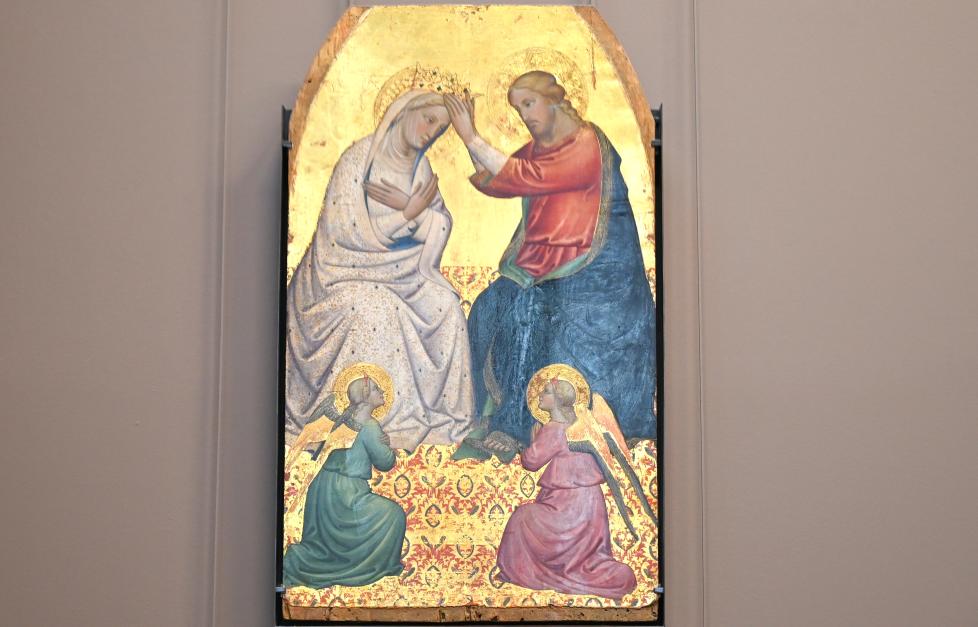 Tommaso del Mazza (Meister der Santa Verdiana) (1392), Die Krönung der Jungfrau Maria, Florenz, Kirche Santissima Annunziata, jetzt Paris, Musée du Louvre, Saal 708, um 1380–1395