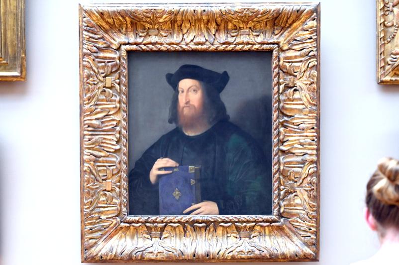 Vincenzo Catena (1510&ndash;1526), Porträt des Architekten und Dichters Gian Giorgio Trissino (1478-1550) aus Vicenza, Paris, Musée du Louvre, Saal 710d, um 1525&ndash;1527